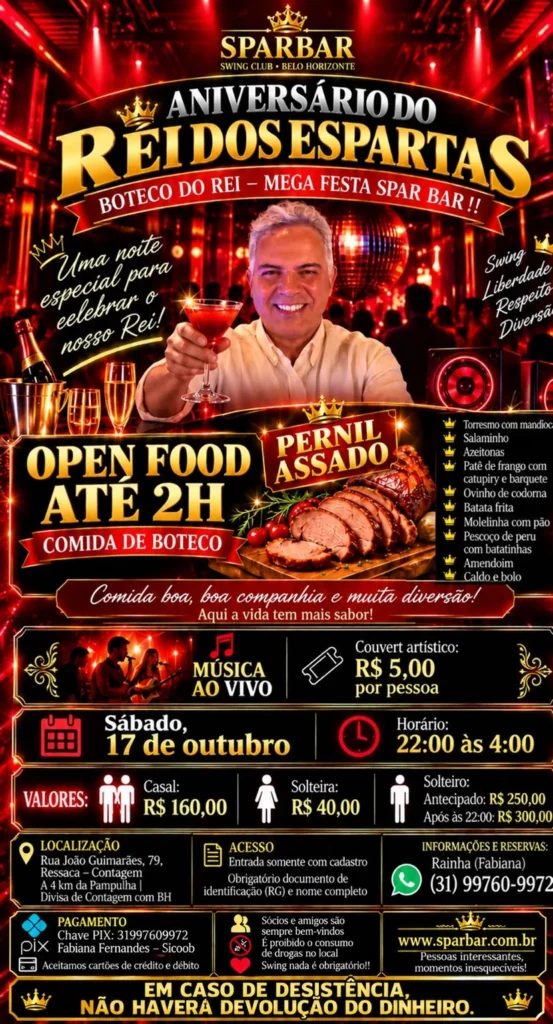 Aniversário do Rei dos Espartas — Boteco do Rei