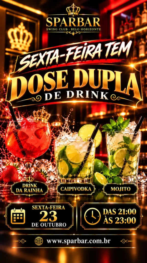 Dose Dupla de Drinks — Sexta-feira 23/10